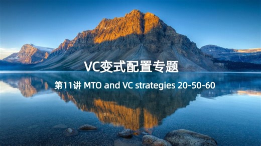 VC产品可配置之第11讲 MTO and VC strategies 20-50-60