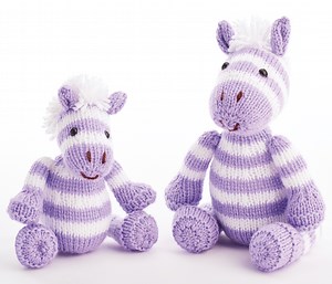 Cute Zebra Pair | Knitting Patterns | Let's Knit Magazine
