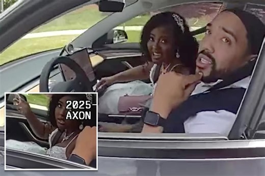 Florida bride late for wedding caught on wild police video ‘racing to the altar’ in speeding car