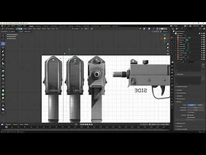 Lec-3: Gun Modeling in Blender | Modern Gun | How to model a gun in Blender | Basics of 3D Modeling