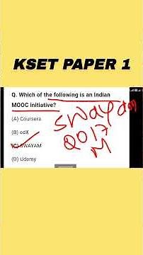 KSET PAPER 1||MCQ's on Higher education system‪@Knowledge9world‬