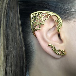 Elf Ear Cuff, No Piercing Earrings, Gothic Elven Jewelry, Ear Wrap - Etsy