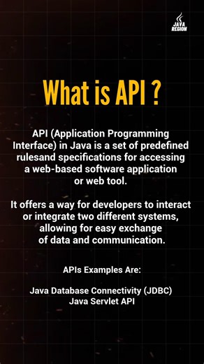 What Is API | Java Cheat sheet Notes