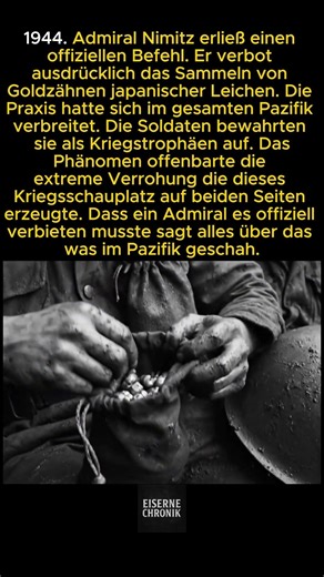 Der offizielle Befehl der amerikanischen Soldaten verbot Zähne des Feindes zu sammeln