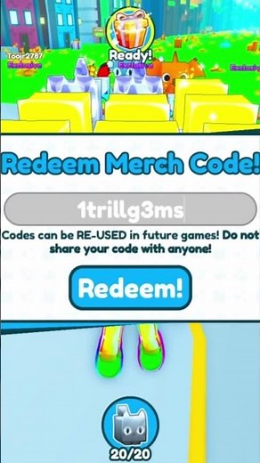 I Redeemed a Merch Code in Pet Simulator X Roblox 😱 #shorts