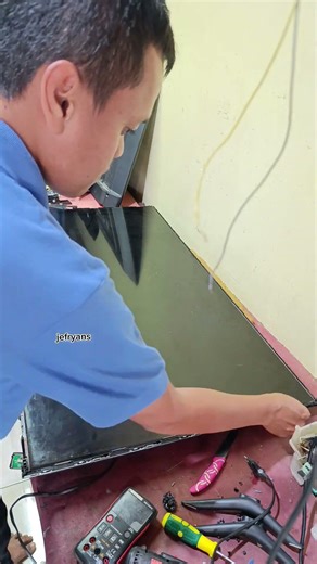 simple trik repair led tv cof side broken