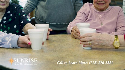 Just as promised, check out our new Sunrise commercial! A big thank you to our amazing staff and seniors for making it so much fun. Sit back, relax, and let us take care of everything this winter! | Sunrise Retirement Community