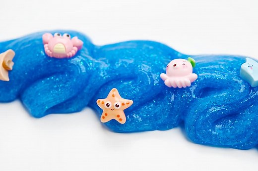 Ocean Slime Recipe – With Glitter and Sea Charms