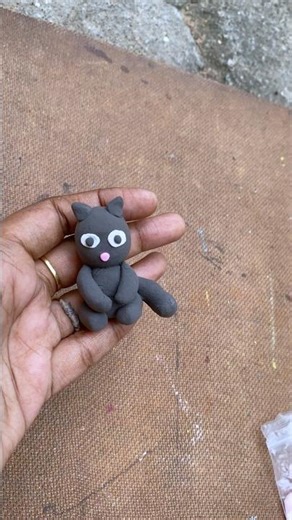 Cute Cat with Super Clay 😻❤️Laya arts #art #clay #cat #catlovers #diy #handmade #shorts #clayart