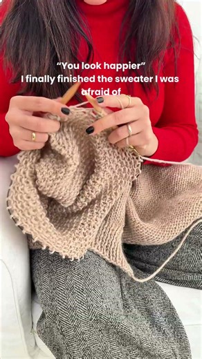 That HAPPY moment when you finish your sweater.