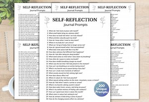 200 Self-reflection Journal Prompts, Self-discovery Writing Prompts, 5 Minutes Journaling, Difficult Questions, PDF - Etsy UK