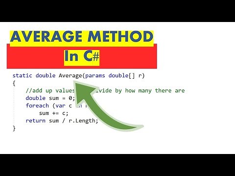 Create a Method To Average Out Values in C#
