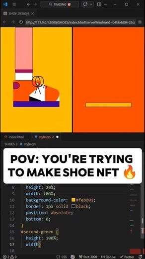POV: YOU'RE TRYING TO MAKE SHOES NFT USING CSS 🔥