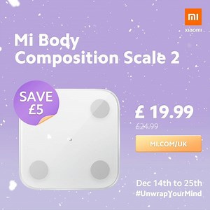 1.5K views · 16 reactions | Meet your health goals with the #MiBodyCompositionScale - it comes in 10 precise data points, giving you a realistic picture of your health and fitness. ️‍♀️ Grab the smart scale for just £19.99 at our Christmas Sale! https://bit.ly/MiXMAS2020 #UnwrapYourMind #SmartLifeWithMi | Xiaomi UK | Facebook