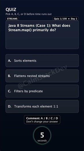 Quiz 201 Stream map Java8 | #shorts #java #quiz