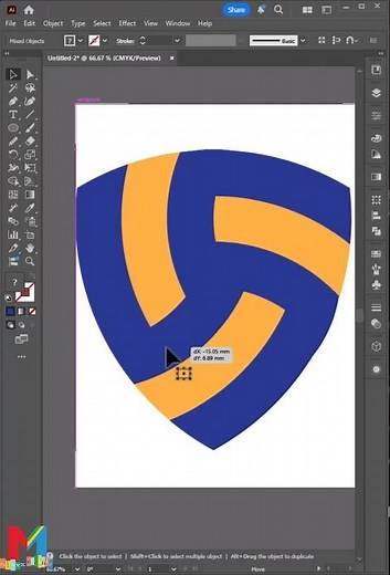 The Fastest Way to Design a Sports Shield Logo 🎯 #adobeillustrator