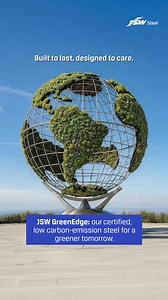 The future demands more than strength, it calls for accountability. With JSW GreenEdge, we’re delivering both. By rethinking traditional processes, reducing emissions, and sourcing responsibly, we’re creating steel that meets the moment. For businesses looking to build with impact, our greener steel offers a better way forward; one that’s innovative and truly sustainable. #JSWSteel #JSWGreenEdge #Sustainability #InnovationIsAlwaysAround | JSW Steel