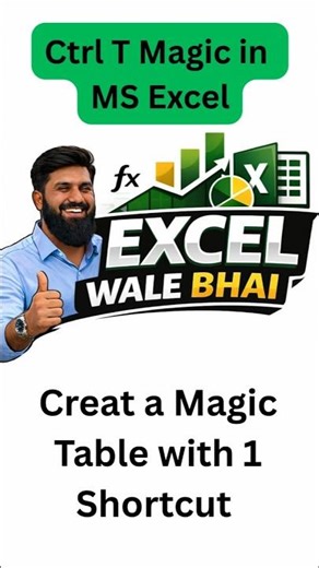 Excel CTRL + T Trick | Convert Data into Table Instantly #spreadsheets #pivottable #viralvideo