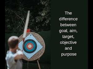 The difference between goal, aim, target, objective and purpose - AIRC260