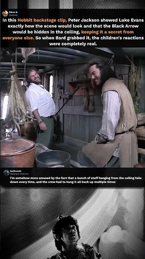 In this Hobbit backstage clip, Peter Jackson showed Luke Evans exactly how the scene