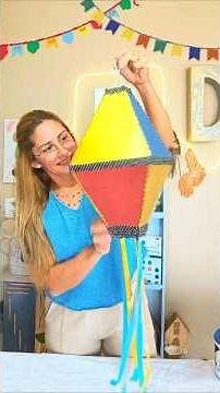 Ideia de balão junino com papelão 🌻 #festajunina #saojoao #decoracaocriativa