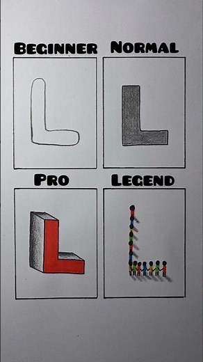 L letter drawing tutorial