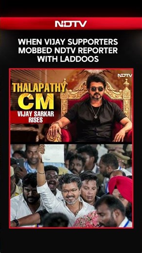 Vijay TVK News | When Vijay's Supporters Mobbed NDTV Reporter With Ladoos