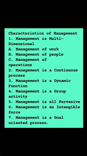 Characteristics of Management #sdcc #motivation #economicchallenge