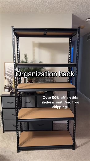 Sturdy Shelving Unit Over 50% Off for Easy Storage