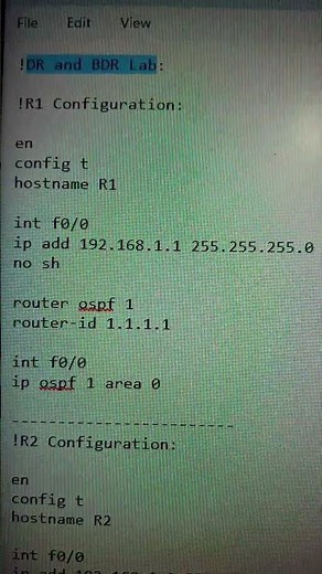 DR and BDR lab configuration part 1 #ciscocertification