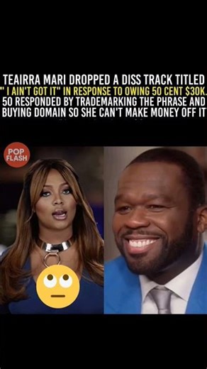 Teiarra Owed 50 Cent $30K… so He Trademarked her DISS TRACK! #50cent #shorts #viralvideo