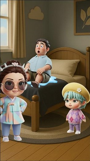He Wet the Bed Again?! 😂🤣 What Happened Next Will Shock You! #cartoon #animation #english #funny