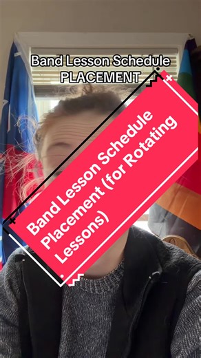 Band Lesson Schedule Placement - if you teach rotating lessons! #musiceducation #banddirectorsoftiktok #musicteachersoftiktok