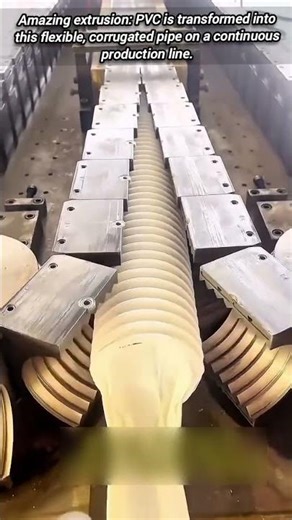 Fast Extrusion of Flexible Corrugated PVC Pipe.
