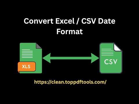 Convert date Format in Excel and CSV