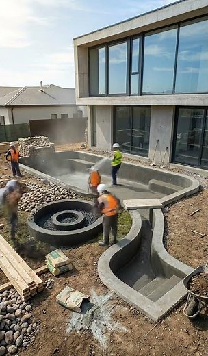 How We Built a Natural Pool Next to a Modern House | Full Transformation
