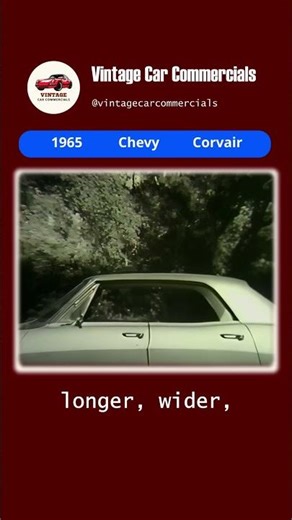 Vintage 1965 Chevrolet Corvair Tv Commercial. Full HD 60 fps.