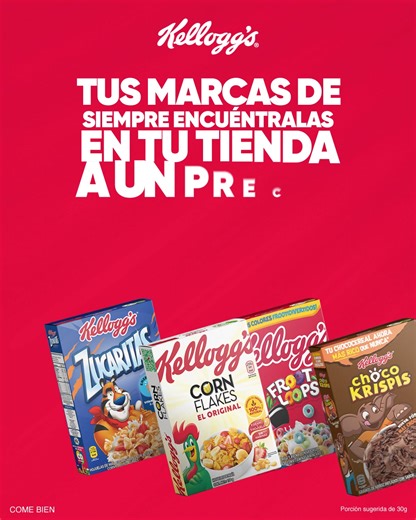 ¡Llena tus dias de forma eKonómica con tus cereales favoritos! 4 variedades de sabores para empezar el dia de la mejor forma 🥣😋 | Kellogg's