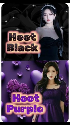 Hoot Black🖤🆚💜Hoot Purple/eyes👀/lips👄/nails💅🏻/dress👗/heels👠/earrings✨/etc.viral//fashion/short video#