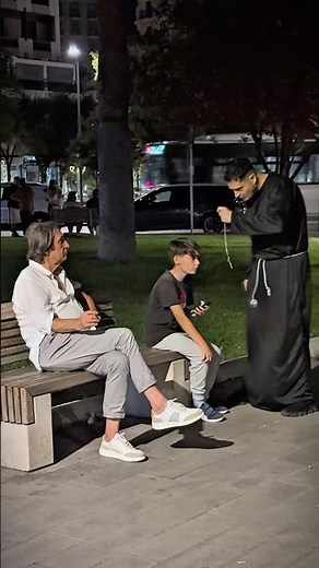 PRANK EXORCIST FUNNY✝️. #prank #exorcist #divertente #experimentosocial #street #devil #reaction