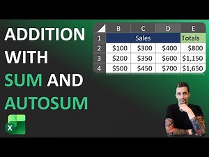 Excel Tips - SUM and AutoSum