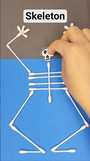 DIY Skeleton Craft | Easy Paper Skeleton for Halloween | Creative Spooky Decoration |