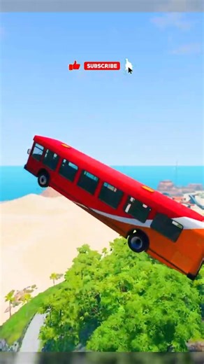 Bus vs Mountain jump - BeamNG.drive #beamngdrive #automobile #shorts