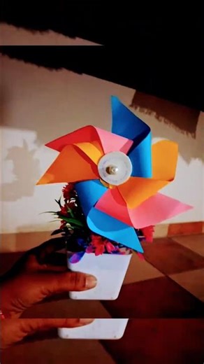 Colorful Paper Pinwheel 🌟 | Easy DIY Craft in Minutes