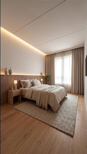 From Empty Room to Japandi Luxury Bedroom 😌 #interiordesign #opulentinteriors #homerenovation