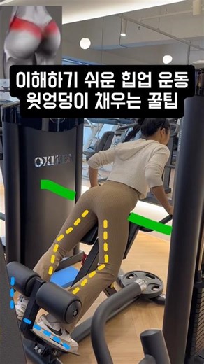 윗엉덩이 채우는 꿀팁 방법 #힙운동 #오운완 #윗엉덩이채우기 #윗엉덩이운동