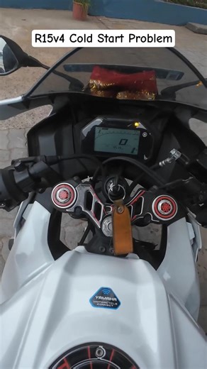 R15v4 Cold Start Problem😰 #r15v4 #yamaha #shorts #shortvideo #r15 #biker #yamahar15 #viral #rider