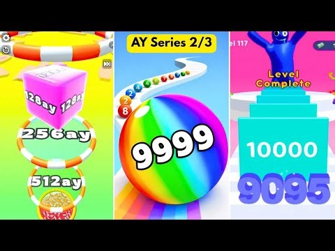 AY Series 2/3 🔥 Jelly Run 2048 vs Number Ball Blend vs Number Rush 2048 | MEGA MERGE Challenge!