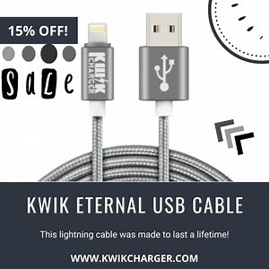This lightning Cable was made to last a LIFETIME! Order this NOW & get 15% OFF! Use this code at checkout: KC_KEUSBC15OFF04282021 Visit us here >> t.ly/vyYF | Kwik Charger - Charge Your iPhone 2X Faster | Facebook