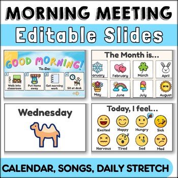 Special Education Morning Meeting Editable Google Slides